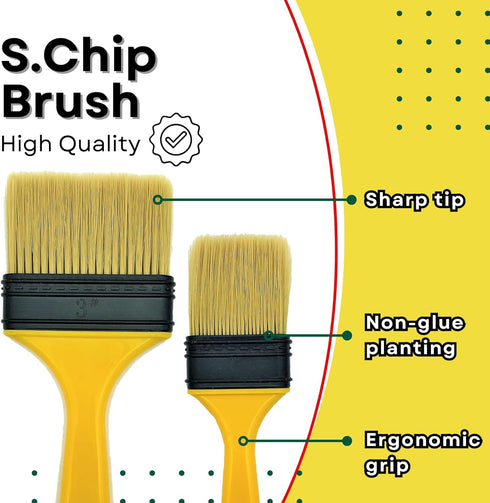 Paint Brushes for Walls 5 pcs, Chip Brush Set, 1, 1, 2, 2, 3 inch | Chalk Paint Brush for Furniture, Wax Brush, Disposable Brush, Trim Paint Brush...
