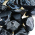 Bulk Rough Black Obsidian Crystal Large 1" Natural Raw Stones Crystal for Tumbling Cabbing Fountain Rocks Decoration Polishing Wire Wrapping Wicca...