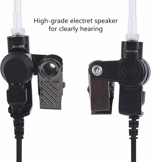 M1 Surveillance Headset with PTT Mic FBI Security Acoustic Tube Earpiece for Motorola Mag One BPR40 CLS1110 CLS1410 CP185 CP200 CP200D DLR1020 DLR...