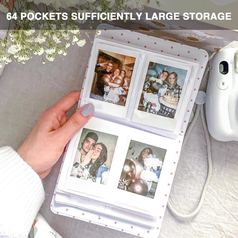 CAIYOULE Camera Case for Fujifilm Instax Mini 12/11/99/90/7+ Evo fuji Instant Camera Bag and Mini 3 inch Photo Album and Magnetic Pocket Picture F...