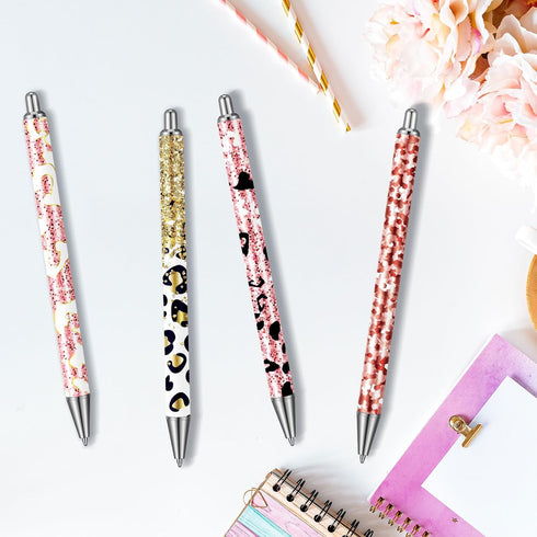 Qilery 15 Set Stainless Steel Pen Thank You Pens Gifts Blanks Resealable Pouch Bag and Holographic Thank You Cards Set for DIY Glitter Pen Epoxy P...
