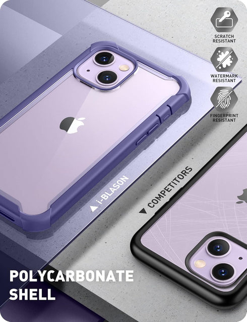 i-Blason Ares Series iPhone 14/13 Case 6.1 inch, Rugged Clear Bumper, Heavy Duty Protection with Built-in Screen Protector - Mauve...