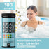 Hot Tub and Pool Test Strips - 6in1 Quick & Accurate Hot Tub, Spa, Pool Test Strips - 100 Water Test Strips, Water Test Kit with E-Book - Test Chl...
