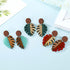 Wood Earring Studs for Jewelry Making,70Pcs Wooden Flat Round Earrings Posts Earring Findings Wood Earring Pin Stud Bulk with Butterfly Earring Ba...
