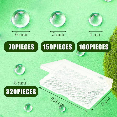 700 Pieces Clear Dewdrop Water Droplets Embellishments Dewdrop Simulation Embellishments Round Clear Waterdrop Resin Beads Scrapbooking Card with ...