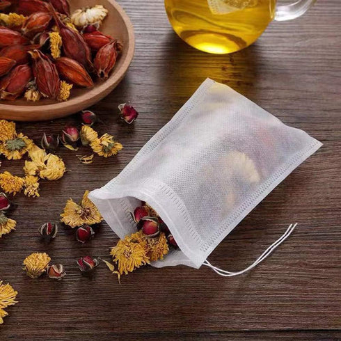 400 pcs Tea Filter Bags,Disposable Empty Cotton Drawstring Seal Filter Loose Leaf Tea Bags ?3.54 x 2.75 inch?...