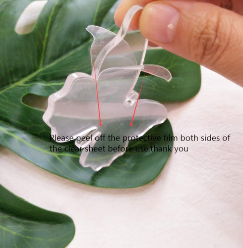 RUIXUAN 15PCS Of Blank Clear Acrylic Butterfly Key Chains Easter Party Gift Laser Cut (2.5")...