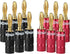 Banana Plugs with Dual Set Screws,Black and Red Aluminum Shell,6 Pairs......