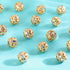 Firstmeet 50pcs Rhinestone Alloy Beads Large Hole Spacer Beads for Necklace Earring Bracelet Crafts Making Supplies(DIY-1043-Gold WhiteAB-10mm)...