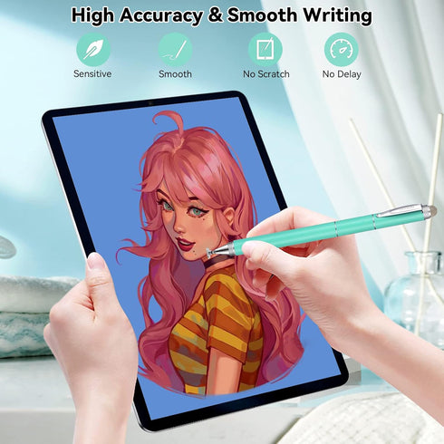 Universal Stylus Pens, Honiha High Precise Disc Stylus Pens for Touch Screens 4 in 1 Touch Screen Pen Capacitive Stylus Compatible with iPad, iPho...