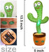 Pbooo Dancing Cactus Mimicking Toy,Talking Repeat Singing Sunny Cactus Toy 120 Pcs Songs for Baby 15S Record Your Sound Sing+Dancing+Recording+LED...