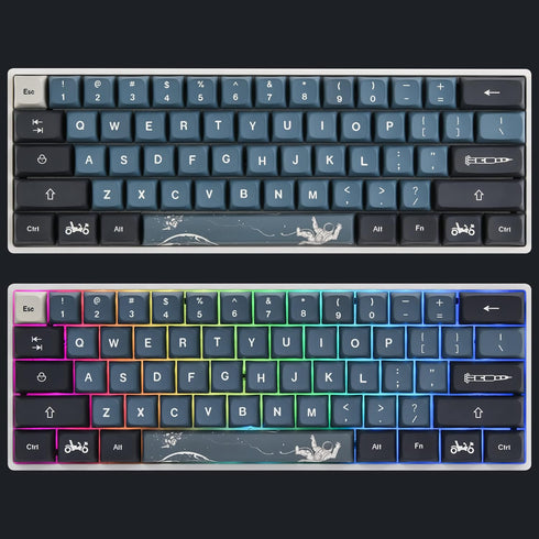 surmen PBT Keycaps XDA Keycaps Dye-Sublimation 60% Custom Keycaps 60 Percent for Cherry MX Switches Mechanical Keyboard(Apollo)...