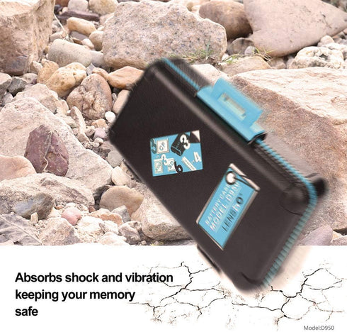 LENSGO Camera Battery Memory Card Case, Memory Card Hard Protector Case Water-Resistant Anti-Shock Storage Box for 3 Camera Batteries 3 XQD or 3 C...