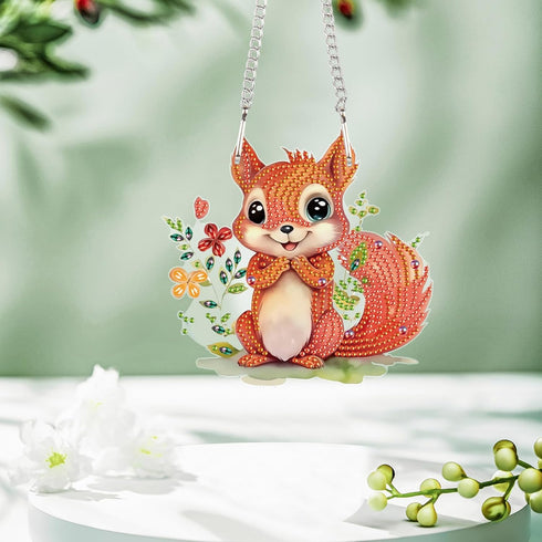 Tontut Easter Diamond Painting Wall Hanging, Squirrel Special Shape Diamond Painting Kit, Acrylic Crafted Diamond Art for Home Wall Garden Decorat...