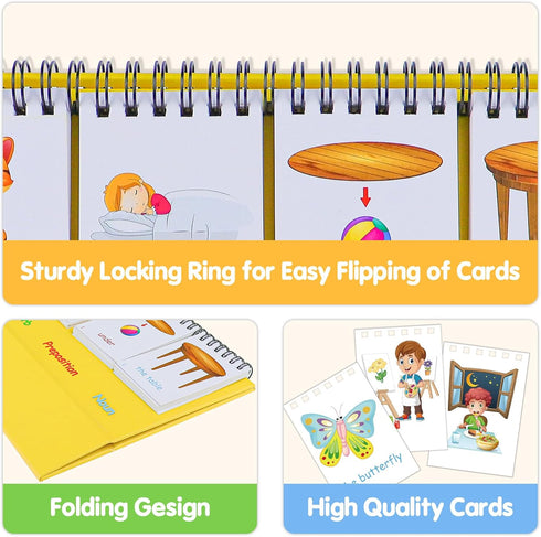 Sentence Building Flip Chart for Kids,Speech Autism Therapy Learning Materials for Preschool Kindergarten Elementary Special Classroom Must Haves,...