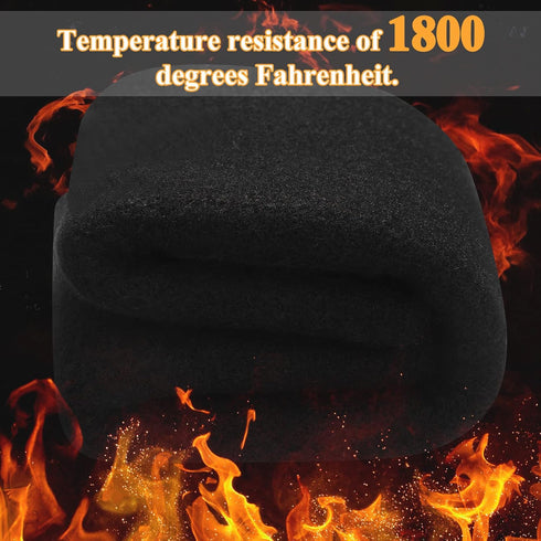 Oudain 4 Pcs 12" x 9" High Temperature Carbon Felt Flame Resistant Welding Blanket Soldering Fire Blanket Brazing Fireproof Mat Protective Fabric ...