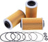 ZTUOAUMA 3X Oil Filters 420956741 420956740 with O-Ring Seals for Sea Doo GTI GTS SE GTR GTX SC RXP RXT RXPX RXTX Wake and All 4-Tec 130HP 185HP 2...
