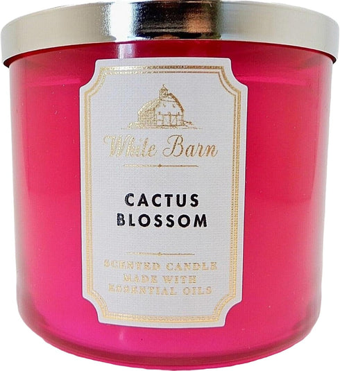 White Barn Bath and Body Works 3 Wick Scented Candle Cactus Blossom 14.5 Ounce...