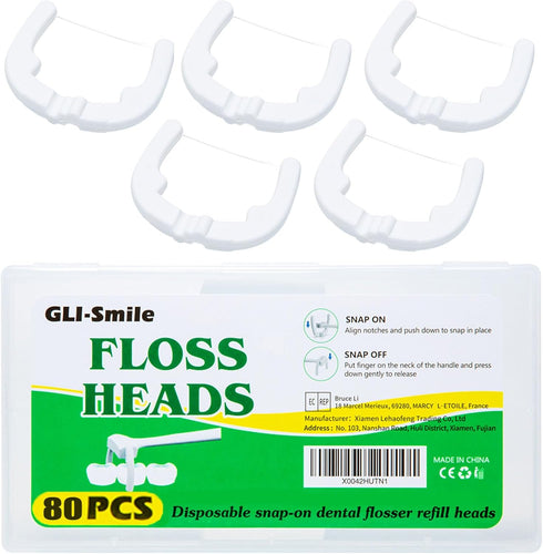 Ultraclean Access Flosser Refill Heads, Effective Plaque Removal for Proper Oral Care & Hygiene, Durable Flosser Refill Heads, PFAS Free, 80ct...