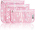 TSA Approved Toiletry Bag,Set of 3 Clear Diaper Bag Organizing Pouches Waterproof Quart Size Travel Pouch Set,Multi-purpose Diaper Organizer for M...