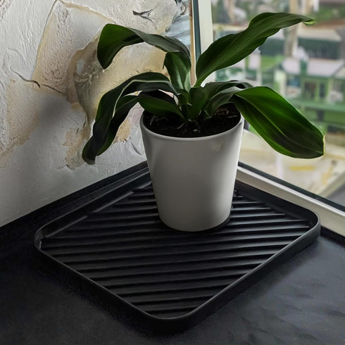 Silicone Organizer Tray for Kitchen Sink and Bathroom, Dishwasher Tray, Versatile Bathroom and Drawer Organizer Trays, Non-Slip Countertop Tray (B...