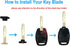3 Buttons Key Fob Shell Case Fit for Honda Civic CR-V Crosstour Fit Pilot CR-Z Odyssey Accord Replacement Keyless Entry Remote Control Car Key Fob...