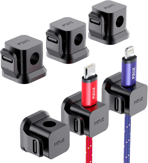 PZOZ 6 Pack Cord Organizer, Adhesive Charger Cable Clips, Wire Holder Keeper Organizer, Charging USB Cable Management for Home Office Desk Phone C...