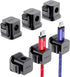 PZOZ 6 Pack Cord Organizer, Adhesive Charger Cable Clips, Wire Holder Keeper Organizer, Charging USB Cable Management for Home Office Desk Phone C...