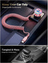 60W USB C Car Charger Fast Charge PD& QC3.0 with 30W Type C 5ft Coiled Cable, Car Phone Charger Adapter for iPhone 15 Pro Max Plus, Samsung Galaxy...