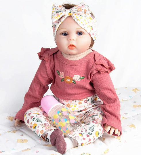 Reborn Baby Dolls Clothes 24inch Outfits Accessories 4pcs Set for 22"- 24" Reborn Baby Girl Dolls Newborn...
