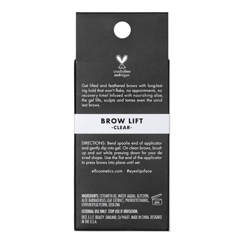e.l.f. Cosmetics Brow Lift, Clear Eyebrow Shaping Wax For Holding Brows In Place, Creates A Fluffy Feathered Look...