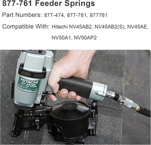 12pcs 877-761 Feeder Springs Replacement for Roofing Nail Gun NV45AA NV45AB NV45AB2 NV45AB2(S)...