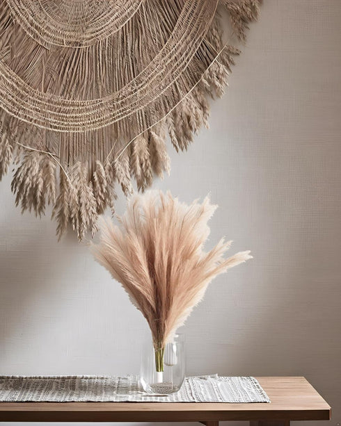 UiiziC Faux Pampas Grass Dried Fluffy Artificial 6pcs 35" Ascendant Grass for Vase Fillers Wedding Party Bouquets Home Hotel Centerpieces Decor (B...
