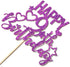 Purple Glitter Happy 9th Birthday Cake Topper for Cheers to 9 Years - Children's Birthday Party Cake Decorations...