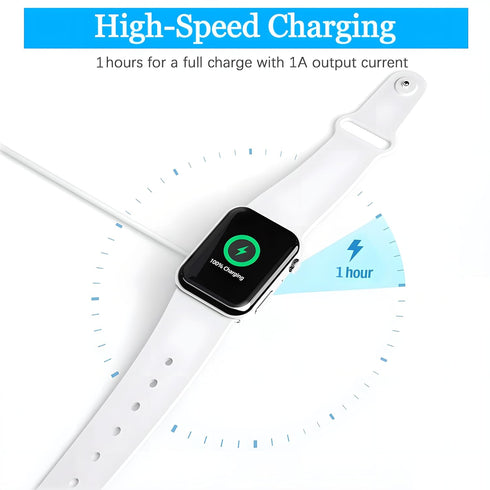 Short Charger Compatible with Apple Watch, Portable Wireless USB Charging Cord (1.15ft/14inch/35cm) Magnetic Cable for iWatch Series Ultra 2/Ultra...
