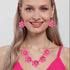 Flyonce Flower Necklace for Women, Summer Boho Floral Flower Choker Necklace with Earrings Holiday Flower Jewelry...