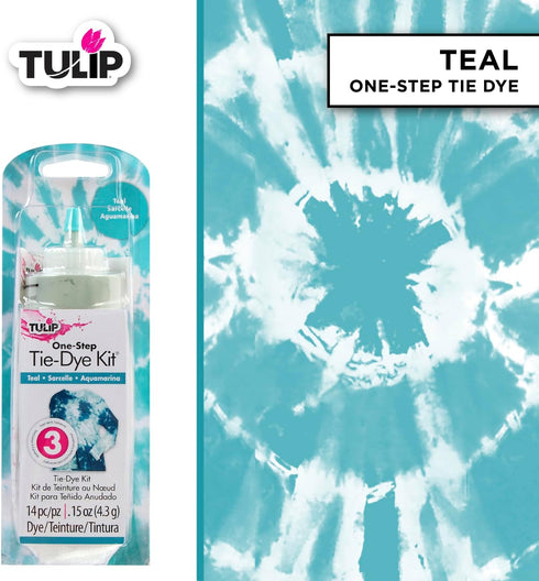 Tulip One-Step Tie-Dye Kit, Vibrant Colors for Fabric 4 fl oz, Teal...