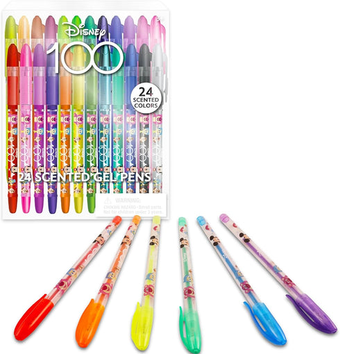Disney Office Supplies Gel Pen Set - 24 Pc Disney 100 Gel Pens Party Favors Bundle for Kids, Women, and Men Plus Stickers | Disney Pens for Adults...