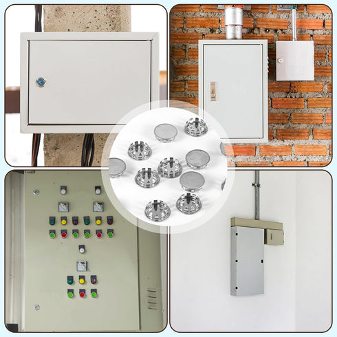 20pcs Seal Electrical Box Knockout, Removable Electrical Box Knockout Round Electrical Panel Knockout Plugs Stainless Steel Knockout Seal for Cond...