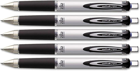Uni-Ball Impact Retractable Gel Ink Pen, Blue Ink, 5 Pens (65871)...