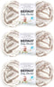 Bernat Baby Blanket Little Sand Castles Yarn - 3 Pack of 100g/3.5oz - Polyester - 6 Super Bulky - 72 Yards - Knitting/Crochet......