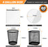 Small Trash Bags 4 Gallon - 60 Count Drawstring Unscented Small Garbage Bags, White Trash Can Liners for Bathroom, Bedroom, Office...
