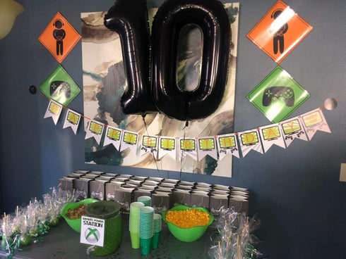 Tellpet Black Number 10 Balloons, 10th Birthday Party Balloons, 40 Inch...