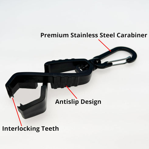 Glove Clip with Metal Carabiner, Glove Holder, Glove Keeper, Glove Hanger for Safety Work/Construction Worker...