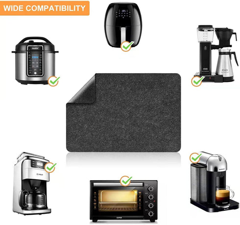 Heat Resistant Mat for Air Fryer, 2 Pcs Heat Resistant Pad Countertop Protector Mat Coffee Maker Mat for Countertops with Sliding Function for Air...