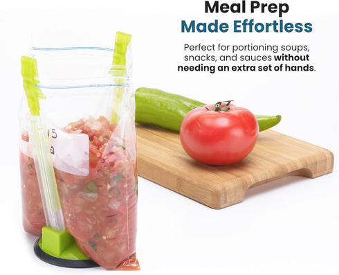 Jokari Original Adjustable Baggy Rack Stand 4 Pack. Prop Plastic Ziploc Freezer Storage Bags Open Hands-Free To Pour Leftovers, Snacks and Meal Pr...