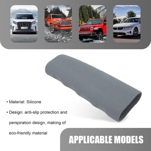1 PC Car Handbrake Cover, 1.65" x 4.8" x 1.41" Non-slip Corrugated Anti-stretch Silicone Handbrake Protective Decorative Cover, Replacement Retrof...