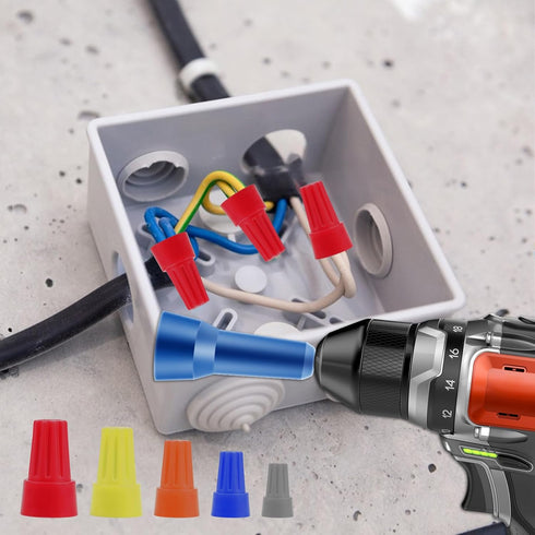 Wire Twister Tool for Drill, 2pcs Wire Stripper for Drill Wire Stripping Tool, Wire Nut Twister for Drill, Wire Connector Socket with 1/4" Chuck, ...