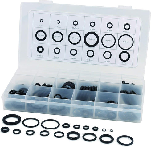 O Ring kit 457 Pcs Hydraulic o Rings 18 Size O Ring Assortment Rubber O-Ring Gasket Assortment Kit (457PCS)...