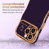 LCHULLE for iPhone 14 Pro Max Case for Women Girls, Cute Wave Frame Curly Shape with Love Heart Raised Camera Protection Cover Luxury Plating Shoc...